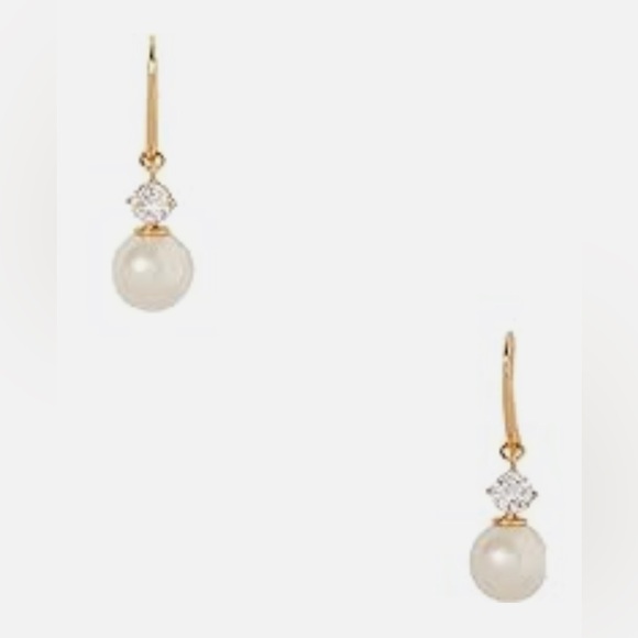 Kate Spade New York Pearls Of Wisdom - Dangle Pearl Rhinestone Drop Earrings - Picture 9 of 11